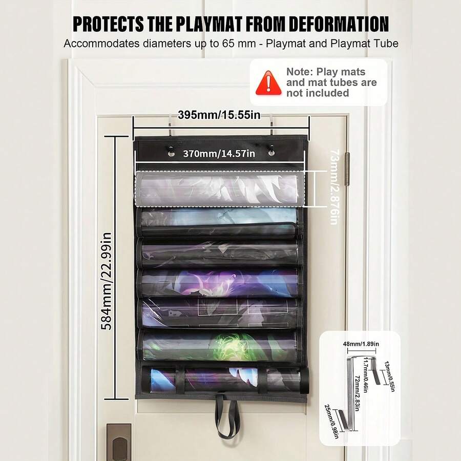 Túi đựng thảm chơi TCG 12+1/6+1 khe - Hộp đựng bằng polyester bền chắc có tay áo bằng nhựa trong suốt, thiết kế treo cửa tiết kiệm không gian, món quà hoàn hảo cho game thủ - Nhiều màu - Xem 1