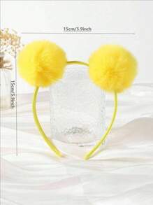 1pc Girls Pompom Decor Cute Headband For Party