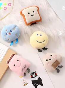 Mini New Series Cat Toys Cat Treat Toy Bread Toast Series With Catmint Fillings Cute Japanese Style Rice Balls Cat Snack Toy Toast Shape Cat Snack Toy Cat Accessories Pet Supplies: Size Tip - Slightly Smaller Than Average