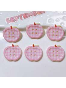 10 piezas Botones decorativos con forma de manzana linda, accesorio decorativo para el cabello, zapatos, ropa