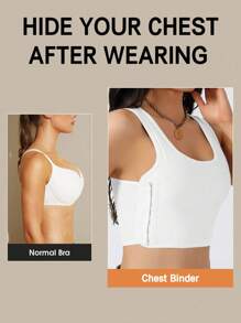 1pc Wireless Chest Binder For Women, Chest Shaping Breathable Seamless Bra Inner Wear, Summer