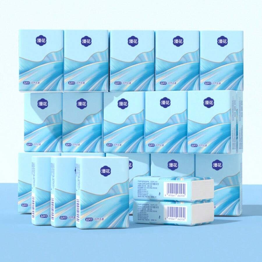 40 piezas Bolsa portátil de pañuelos de papel Pequeños pañuelos de bolsillo portátiles para estudiantes y viajes