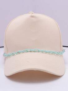 New Arrival Spring/Summer Fashion Multi-Dopamine Chain Decor Snapback Hat Accessory, Versatile Hat Chain