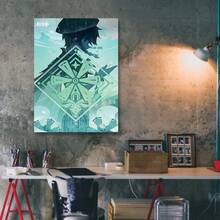 Framed Genius Invokation TCG Competition Series Bordered Poster, Canvas Wall Art, Poster, 2D, Home Decor, For Living Room, Bedroom, Bathroom, Office Decor - Framed - View 5