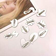 1pc-Emoticon Sweating Angry Question Mark Hair Clip, Funny Expression No Words Acrylic Hair Accessory