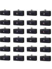 Bolsa de viaje plegable, bolsa de almacenamiento unisex, bolso de mano portátil para damas, bolsa de equipaje de gran capacidad para hombres, bolsa de accesorios de viaje multifuncional, bolsa de útiles escolares - Negro - Ver 4