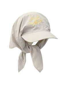 Customized Text Print Sun Hat, Customized Embroidered Cap, Customized Embroidered Neck Protective Cap - Multicolor - View 3