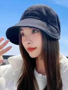 1pc Women's Adjustable Waffle Pattern Sun Hat, Fashionable UV Protection Caps, Suitable For All Seasons - Multicolor - View 4