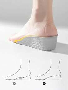 3 Pairs Of Height Increasing Insoles, Comfortable And Soft With Hidden Design To Instantly Elongate Leg Lines, Suitable For Sports And Fashion, Combination Pack Of 1.5cm-2.5cm-3.5cm