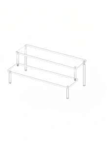 1 pieza Estante de exhibición apilable de acrílico DIY, organizador de almacenamiento multifuncional transparente, estantería de exhibición de múltiples capas para figuras, joyas, cosméticos, perfumes, para colecciones de vacaciones en la playa, baño y dormitorio, gran capacidad