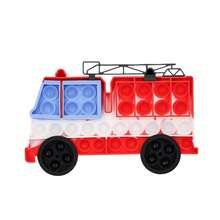 Roter Feuerwehrauto Luftpolsterfolien Stressabbau Fidget Spielzeug, Finger Luftpolster Spielzeug, Schnell Knisternde Luftpolsterfolie Spielzeug für Erwachsene & Kinder, Partyspiel Dekoration Geschenk für Weihnachten, Halloween, Entspannungsspielzeug für Jungs & Mädchen