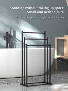1pc 3-Layer Independent Towel Rack, Easy To Install, Space Saving, Suitable For Storing Towels, Towels, Blankets By The Bathroom Or Bathtub, And Can Also Be Used As A Drying Rack, Bathroom Storage Rack, And Storage Rack