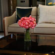 VIKINGS PANDA 24 Pcs Ranunculus Artificial Flowers Bulk 10.5", Mini Faux Silk Ranunculus With Stem, Fake Flowers For Home Decor Indoor Wedding Bouquets Centerpieces (Coral) - Coral - 查看 11