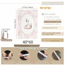 1 Canvas Hanging Picture With Frame For Easy Hanging, Baby Essentials, Baby, Pink Vintage Ballet Wall Decor, Girls Nursery Decor, Ballerina Wall Decor, Pink Bow Ballet Print, Pastel Pink - Multicolor - View 13