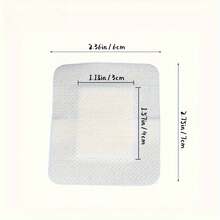 10/20/50 piezas Apósitos de curación hipoalergénicos, tiras de vendaje de gasa transpirable y sin adherencia hechas de tela no tejida de spunlace, parches elásticos transparentes que brindan protección para el botiquín de emergencia - Blanco - Ver 5