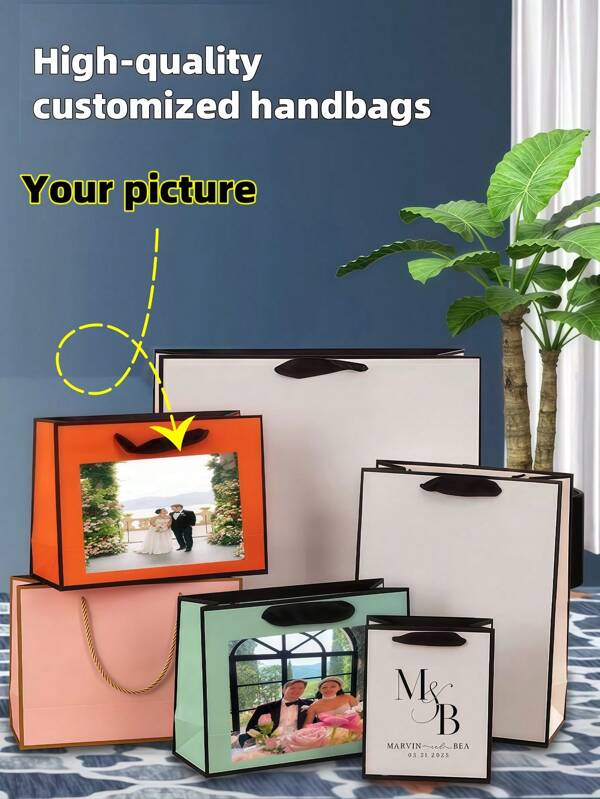 Borse regalo personalizzabili premium, personalizzabili con immagine/testo/logo, borse di carta, borse per bomboniere, borse regalo, carta da regalo, sacchetti regalo, borse shopping, borse regalo per matrimoni, borse commemorative per vacanze, borse commemorative per il ritorno a scuola, in abbinamenti di vari colori per occasioni diverse