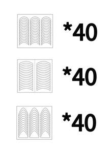 12 Sheets 456 French Manicure Art Stickers, 3 Designs Self-Adhesive Nail Tips DIY Decoration Templates Tool Guide (3 Moon Shape Designs, 12 Sheets)