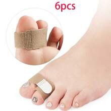 6pcs Adjustable Toe Separator & Straightener - Finger Fixation Straps, Reusable Polyester Fracture Splints For Hammer, Crooked And Overlapping Toes, Lace Closure, Hand Wash Only, Comfortable Polyester Toe Protectors Gym Accessories