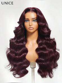 Hair Black Cherry Loose Wave Human Hair With Face Framing Bangs 7x5 Bye-Bye Knots™ & 13x4 Pre-Everything™ Pre Cut Lace Front Glueless Wig With Invisi Drawstring Wig Lace Fit Better Bleached Invisible Knots Put On And Go Glueless Wig Human Hair Pre Plucked Wigs 180% Density - Trendy Color - View 5
