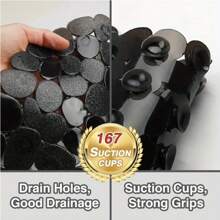 1 pieza Alfombra de baño con piedras antideslizante con ventosas, agujeros de drenaje para duchas, bañeras, lavable a máquina, alfombra de baño antideslizante de PVC, libre de BPA y látex, 27 x 14 pulgadas, decoración de habitación, accesorios de baño, vuelta al cole, decoración de baño y cocina