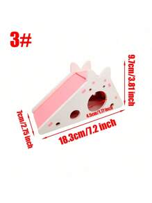 Wooden Hamster House DIY Wooden Hamster Sleeping Bed Hamster Hideout For Home Store Shop,Suitable For Small Anima