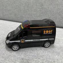 1 pièce Voiture jouet de simulation de camion de pompiers, ambulance, voiture de police SWAT, voiture de livraison avec sons et lumières, qui peuvent s'ouvrir avec des bruits de porte pour les enfants. Modèle de voiture à inertie, jouet pour la rentrée scolaire.