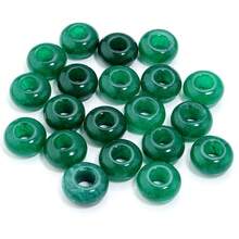 6 件/包天然大孔扁圆形算盘珠，14 毫米，多种款式可选，时尚休闲复古手工 DIY 珠子，适用于手链项链珠宝吊坠制作 - 彩色 - 查看 13