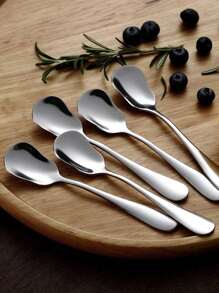 5-10pcs Stainless Steel Dessert Spoons, Creative Ice Cream Spoon, Yogurt Spoon, Coffee Pudding Spoon