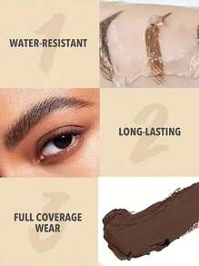 1pc Dual-Ended Eyebrow Pencil With Brush, Waterproof And Sweat-Proof, Smudge-Proof And Transfer-Proof