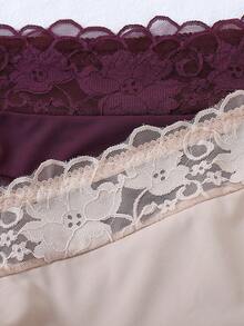 5pcs Mature & Charming Lace Patchwork Underwear, All Season - Multicolor - View 5