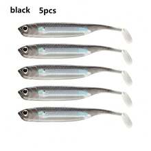 Señuelos suaves en forma de cola T de 7.5cm/2.2g con diseño arcoíris, hecho con lámina de aluminio y tubo de PVC multicolor para ofrecer un aspecto realista. Accesorios de pesca, equipamiento de pesca, cebos suaves con cola en T y destello arcoíris - Multicolor - Ver 15