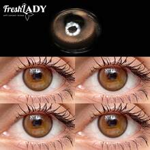 FRESH LADY Freshlady Light- Contact Eyewear , Suitable For Students, Coffee Color, 14.20mm, Can Be Used For Parties, Halloween, Cosplay And Other Occasions, Annual Disposable - Coffee Brown - View 2