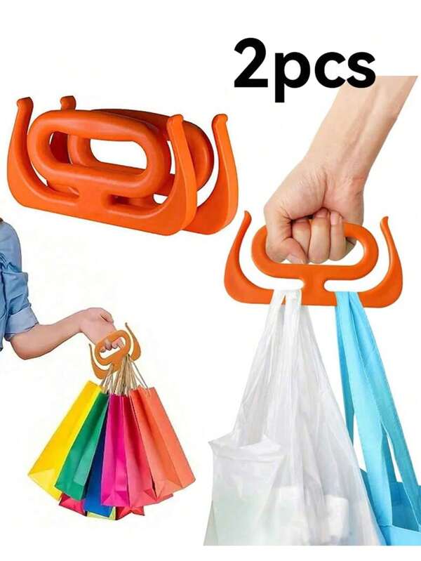 2 Packungen schwere Einkaufstasche Träger Griff - ergonomischer Mehrzweck Tragegriff für Einkaufen, Reisen, Zuhause & Küche | tragbares Arbeitsersparnis Organizer. Perfekt für Einkaufstüten, Eimer, Farbeimer, Kleideraufhänger und mehr.