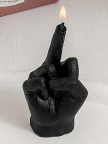 1 件有趣的中指形状香薰蜡烛，创意粗鲁手势香薰蜡烛，家居装饰，瑜伽、节日、婚礼、母亲节的新奇礼物 - 彩色 - 查看 7