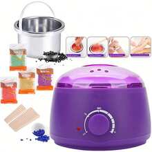 Calentador de cera máquina de depilación para manos, pies y Body SPA, Olla de cera de parafina + Bolitas de cera + Palitos de madera - Tipo de Enchufe A USA (110-127V) - Ver 4