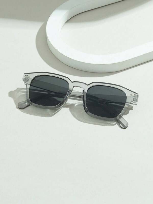 1 pièce Lunettes de mode classiques en PC géométrique, unisexes