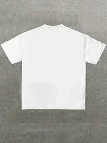 Men's Plus Size Casual T-Shirt With Lil Kim And "Hard Core" Text Graphic Print Casual Soft Short Sleeve Pure Cotton 220gsm T - Shirt - trắng - Xem 2