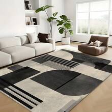 1pc Luxury Vintage Minimalist Pattern Rug, Soft Non-Slip Area Carpet For Outdoor, Entryway, Living Room, Bedroom, Laundry Room, Bathroom, Game Room, Machine Washable All Season Large Size Home Decor - Multicolor - View 8