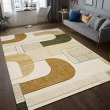 1pc Luxury Vintage Minimalist Pattern Rug, Soft Non-Slip Area Carpet For Outdoor, Entryway, Living Room, Bedroom, Laundry Room, Bathroom, Game Room, Machine Washable All Season Large Size Home Decor - Multicolor - View 7