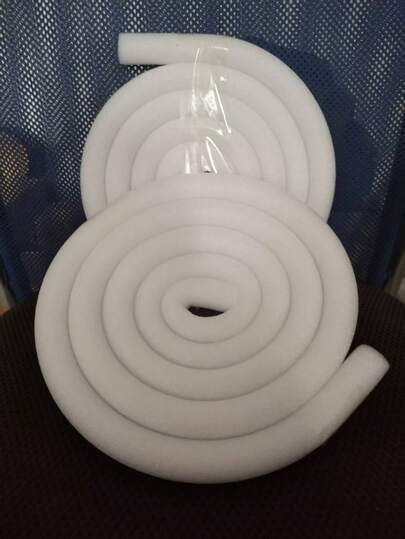 2,5 cm dia. x 210 cm skummade polyetenpolystyren, tomma och solida skumrör, vita och färgglada, stötdämpande material för bröllopsblomsterdekorationer