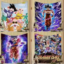 bandai 1/4PCS Japan Classic Anime Goku Tapestry Printed Large Wall Tapestry Art Science Fiction Room Home Decor Decor Blanket Wall Tapestry Cheap Hippie Wall Hanging Bohemian Wall Tapestries INS Home Decor Wall Rugs Dorm Japanese Tapestry Bedroom Decoration