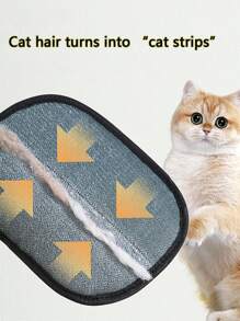 2pcs/1pc Pet Anti-Static Hair Removal Gloves, Cat Hair Remover Brush, Pet Hair Remover Roller For Clothes, Bedding, Sofa, Carpets - Pet Grooming Essential