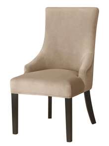 1/2pcs Soft Velvet/Jacquard Armchair Slipcover, Elastic Dining Chair Cover, Anti-Fouling Stretch Seat Cover, Home Decor, Wedding Use - Camel - View 9