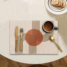 1/2/4/6/8 Pcs Digital Print Placemats, Bohemian Geometric Pattern Printed Table Mats For Daily Use, Festivals, Parties, Birthdays, Weddings, Dinners, Kitchen & Dining Room Home Decor - Multicolor - View 6