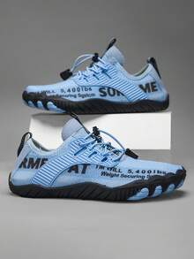 L.S.W.P 男女通用透气水鞋 - 速干、防滑五指水上运动鞋，适合室内健身、举重、瑜伽和户外活动，如海滩、游泳、冲浪和徒步旅行 - 耐用橡胶鞋底、系带闭合、四季皆宜、沙滩鞋 - 藍色 - 查看 17