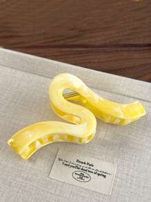 4 pezzi/1 pezzo Fermagli per capelli in acrilico giallo a forma di stella marina e margherita di grandi dimensioni, stile vacanziero versatile e minimalista, accessori per capelli adatti all'uso quotidiano, fermagli per capelli, morsetti per capelli, pinze per capelli, fermagli per catturare i capelli