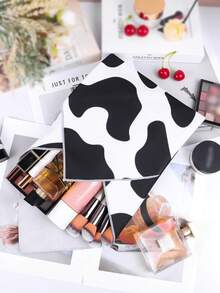 3/2/1 件自粘魔术布化妆包，奶牛图案包裹猫布，化妆包，清洁相机布，相机收纳，魔术布摄影镜头收纳自粘布，多用途，随心所欲，腕托，杯套，化妆包，粘性强，面料柔软，即使剧烈摇晃也不会脱落。防刮擦防撞，适用于旅行收纳、通勤、户外等