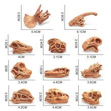 八套史前化石模型套装！包含哺乳动物和恐龙头骨，细节逼真，提升认知。它将科普与装饰融为一体，是开启古生物探索之旅的精美静态展品。 - 彩色 - 查看 11