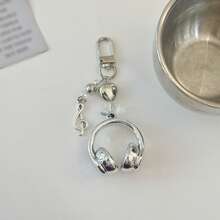 1 Móc khóa tai nghe màu gradient dành cho người yêu âm nhạc Unisex, phụ kiện đa năng theo chủ đề âm nhạc cho điện thoại, ba lô, quà tặng lễ hội âm nhạc - Nhiều màu - Xem 9