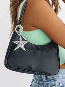 Y2K 可爱极简时尚串珠珍珠蝴蝶结包饰，闪亮多彩，蝴蝶结饰以彩色花朵，DIY 纯色蕾丝铆钉珍珠蝴蝶结吊坠，适用于手机壳，蝴蝶结丝带，多功能 DIY 钥匙扣/包饰套装，适合情侣、女士、女孩和闺蜜日常佩戴。也是节日送礼的理想之选。 - 銀色 - 查看 4